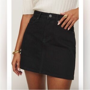 Reformation Lydia High Waist Denim Miniskirt Size 23